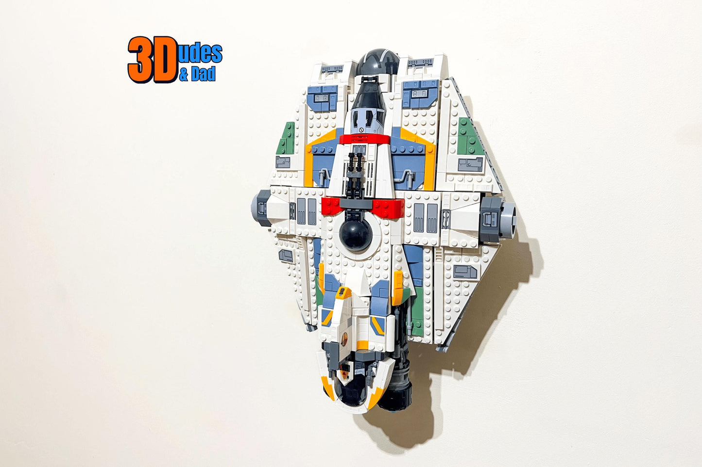 Wall Mount Bracket compatible with LEGO® Star Wars Ghost & Phantom II (set 75357) - 3Dudes & Dad