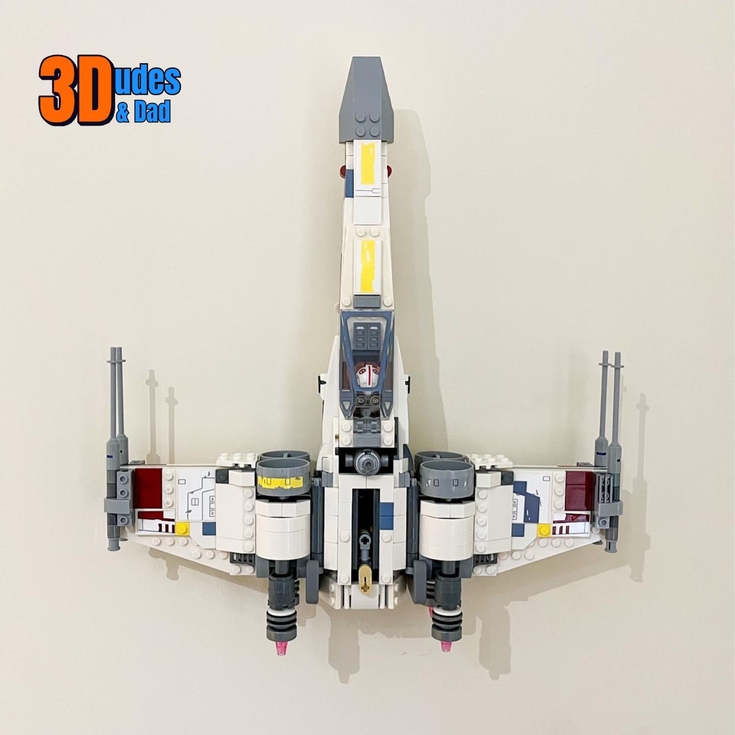 Wall Mount Bracket compatible with LEGO®  Star Wars X-Wing Starfighter (set 75218) - 3Dudes & Dad